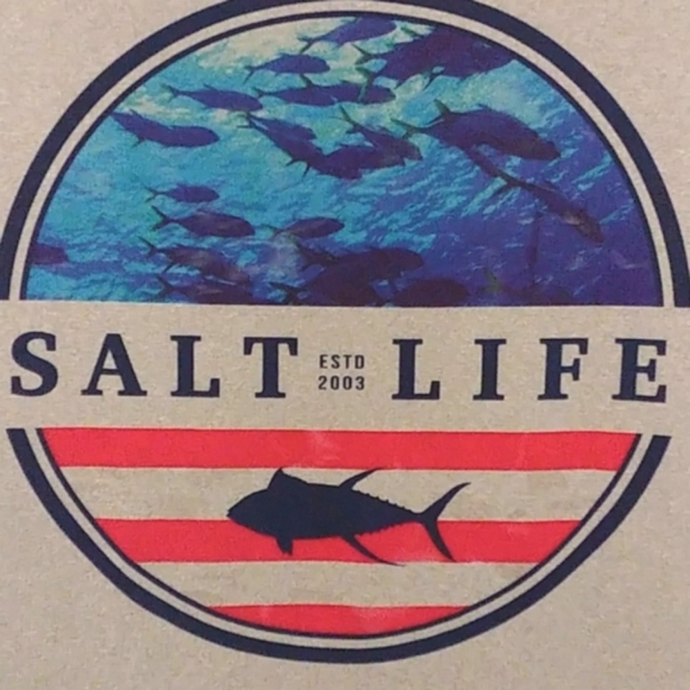 Salt life short sleeved fishing T-shirt, NEW
